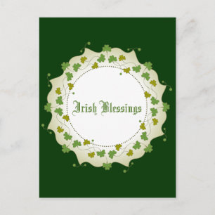 Cartão Postal Shamrock Garland