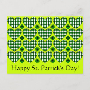 Cartão Postal Shamrock Hearts