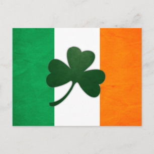 Cartão postal Shamrock irlandês