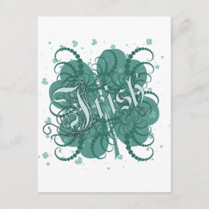 Cartão Postal Shamrock irlandês