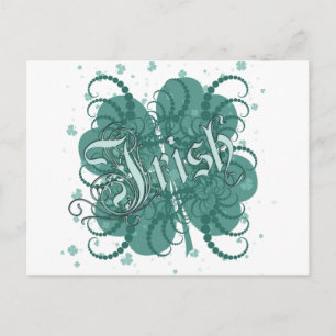 Cartão Postal Shamrock irlandês
