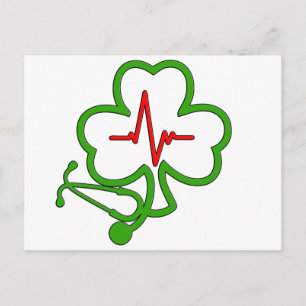 CARTÃO POSTAL SHAMROCK STETHOSCOPE COM FARTBEAMENTO