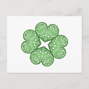 Cartão Postal Shamrock Swirls