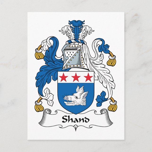 Cartão Postal Shand Family Crest (Frente)