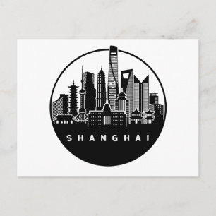 Cartão Postal Shanghai China Skyline