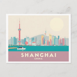 Cartão Postal Shanghai China The Bund Pastel Viagem