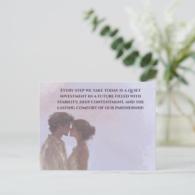 Cartão Postal Shared Future & Growth Love Quote Postcard | Build (Em pé/Frente)