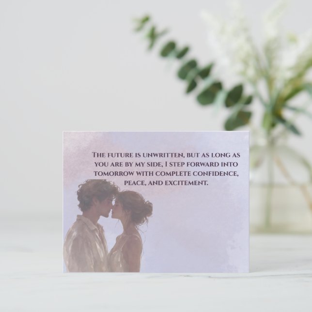 Cartão Postal Shared Future & Growth Love Quote Postcard | Build (Em pé/Frente)