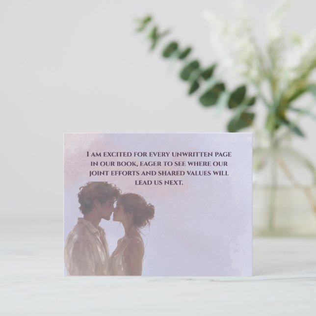 Cartão Postal Shared Future & Growth Love Quote Postcard | Build (Em pé/Frente)