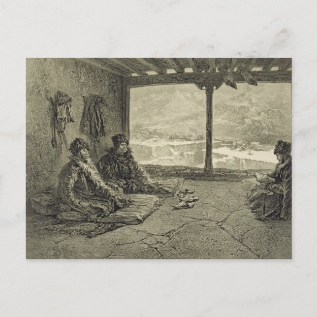 Cartão Postal Sharia Lecture em Khosrakh, Daguestan, placa 50 pa (Frente)