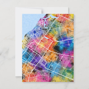 Cartão Postal Sharjah United Emirados Árabes Unidos Mapa