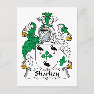 Cartão Postal Sharkey Family Crest