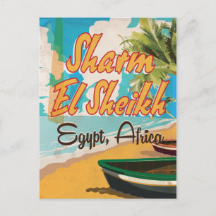 Cartão Postal Sharm El Sheikh - Egito cartaz de viagem retrô