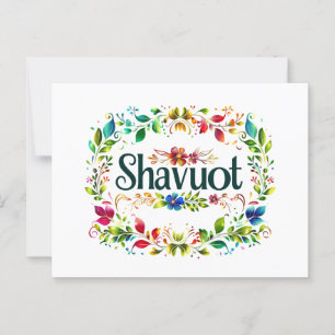 Cartão Postal Shavuot - Celebração Colorida do Festival Shavuot