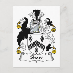 Cartão Postal Shaw Family Crest