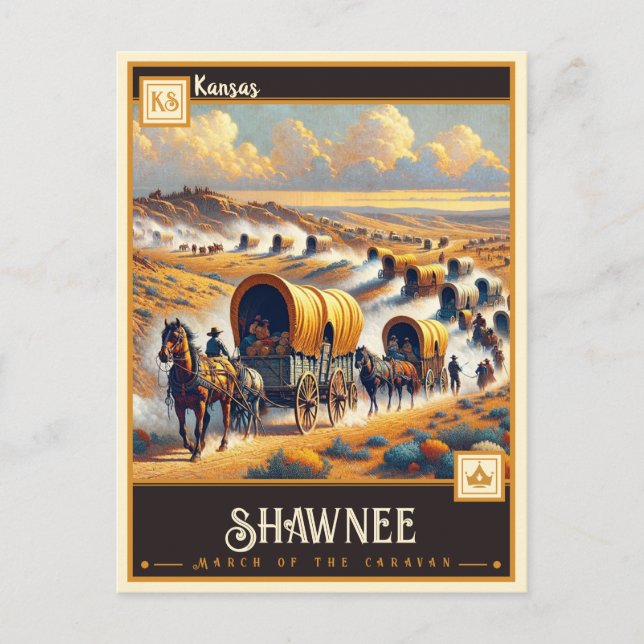 Cartão Postal Shawnee (Kansas) | Vintage (Frente)