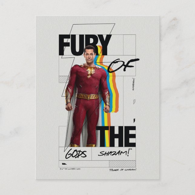 Cartão Postal SHAZAM! Fury of the Gods | Arte do estilo de álbum (Frente)