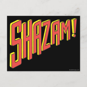 Cartão Postal Shazam Logo Red/Yellow