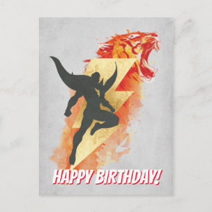 Cartão Postal SHAZAM! Tigre de Asma e Lâmpada