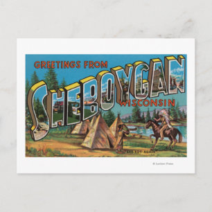 Cartão Postal Sheboygan, Wisconsin (índios # 2)