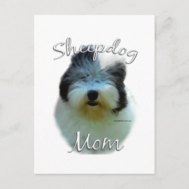 Cartão Postal Sheepdog em Inglês Mãe 2 (Frente)