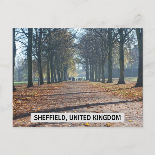 Cartão Postal Sheffield, Cartão-postal do Reino Unido (Frente)