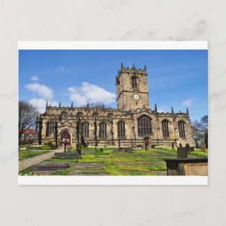 Cartão Postal Sheffield da igreja de campo Eccles