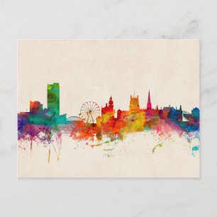Cartão Postal Sheffield England Skyline