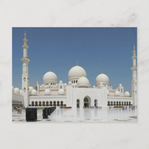 Cartão Postal Sheik Zayed Grande Mesquita UAE Masjid Abu Dhabi