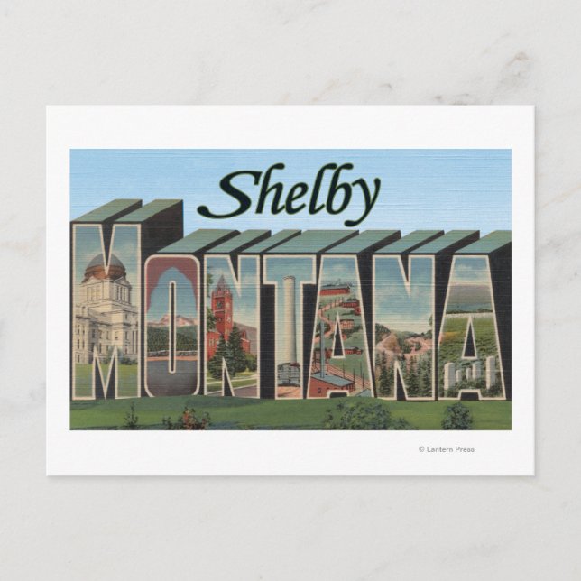Cartão Postal Shelby, Montana (Frente)