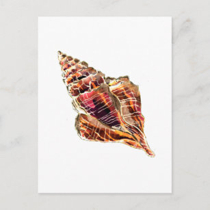 Cartão Postal Shell do Mar de Concha de Bronze