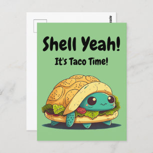 Cartão Postal Shell Sim! Hora do Taco! Taco Turtle