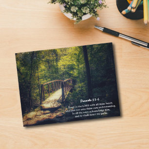 Cartão Postal Shenandoah Park Forest Bridge Proverbs Escritura