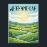 Cartão Postal Shenandoah Valley<br><div class="desc">The Shenandoah Valley is a historic and scenic region nestled between the Blue Ridge and Allegheny Mountains. It is known for its rolling farmland, pastoral beauty, and the winding Shenandoah River. The valley is a patchwork of green fields and orchards, offering a peaceful escape. It is particularly stunning in the...</div>