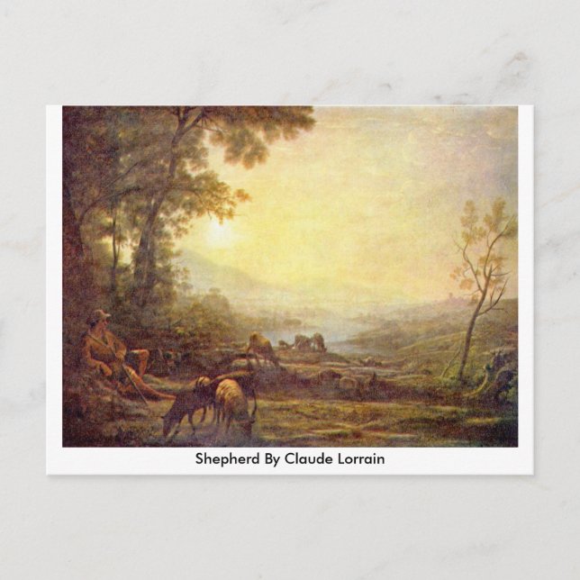 Cartão Postal Shepherd De Claude Lorrain (Frente)