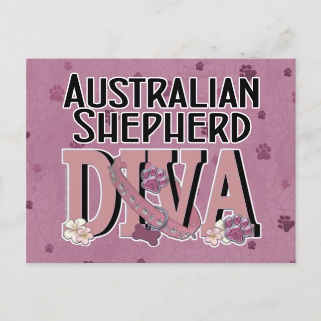 Cartão Postal Shepherd DIVA australiano (Frente)