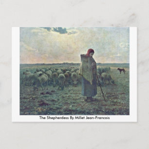 Cartão Postal Shepherdess By Millet (Ii), Jean-Francois