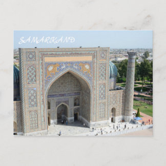 Cartão Postal Sher-Dor Madrasah em Samarkand