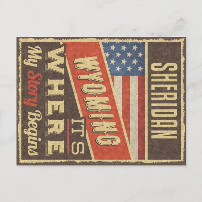 Cartão Postal Sheridan Wyoming (Frente)