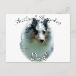 Cartão Postal Shetland Sheepdog (Merle) Pai 2