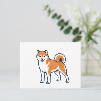 Cartão Postal Shiba Inu ー Standing