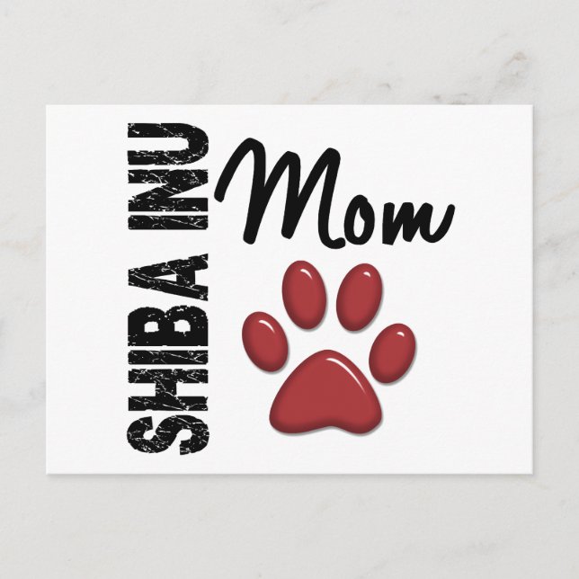 Cartão Postal Shiba Inu Mãe 2 (Frente)