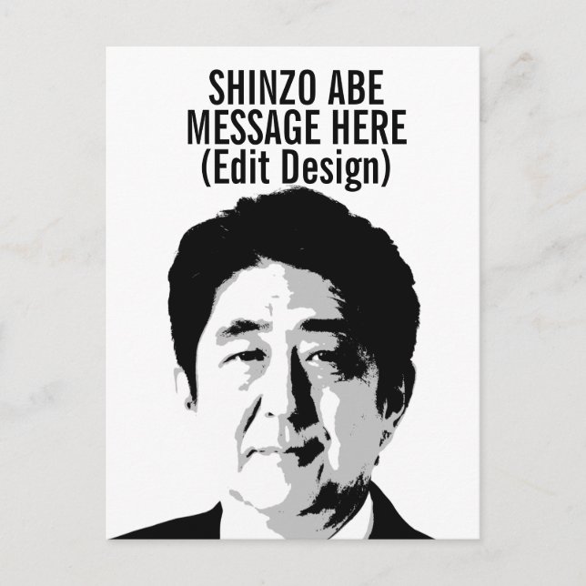CARTÃO POSTAL SHINZO ABE PERSONALIZADO (Frente)