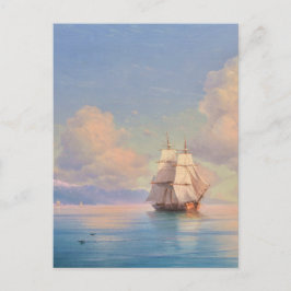 Cartão Postal Ship off the coast - Ivan Aivazovsky