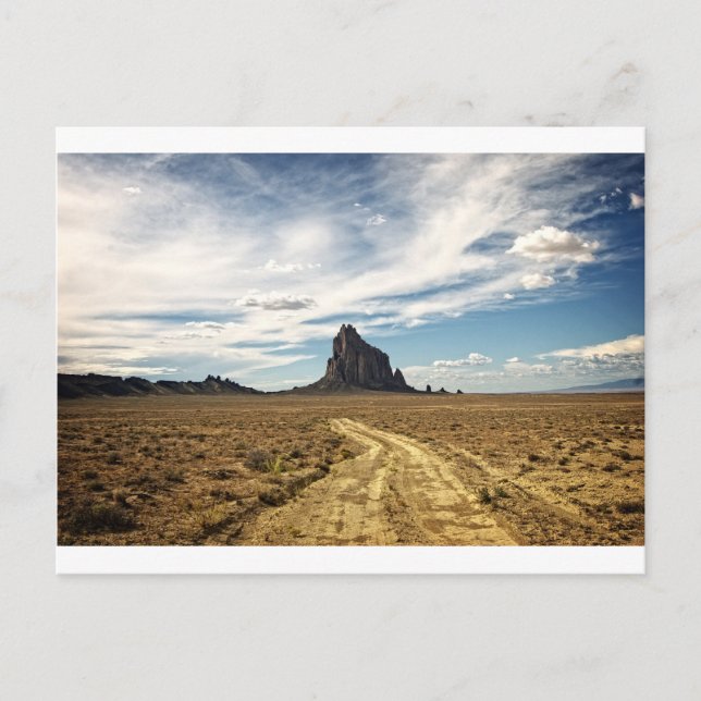 Cartão Postal Shiprock Novo México Montanha do Sudoeste Paisagem (Frente)