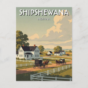 Cartão Postal Shipshewana Condado Amish de Indiana