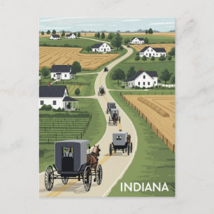 Cartão Postal Shipshewana Condado Amish de Indiana