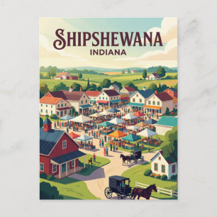 Cartão Postal Shipshewana EUA