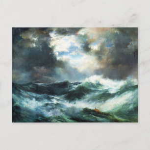 Cartão Postal Shipwreck enluarada no mar