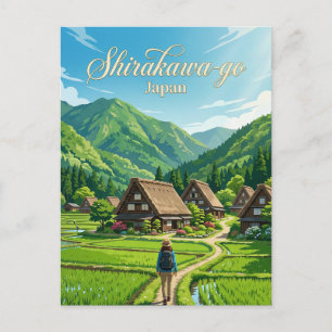 Cartão Postal Shirakawa-go Japão